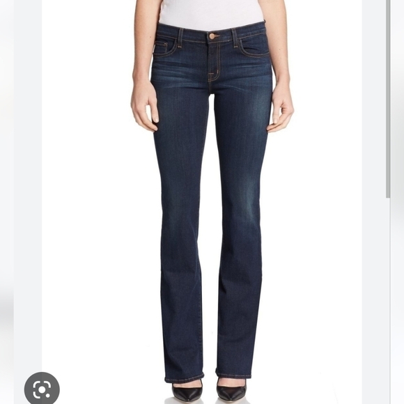 J Brand Slim bootcut Jeans y2k style Dark worn size 25 - Picture 2 of 10